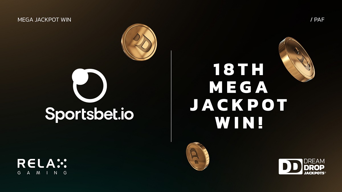 Relax Gaming celebrates its eighteenth Dream Drop Jackpot winner at Sportsbet.io