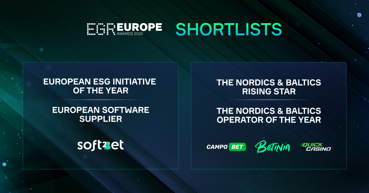 Soft2Bet, a leading provider of iGaming turnkey solutions, is proud to have been shortlisted in six categories, including the prominent ‘European Software Provider’ and ‘European ESG Initiative of the Year.’