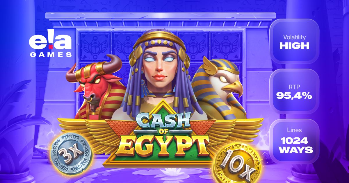 ELA Games Unveils Mythical New Game, Cash of Egypt — Demo Now