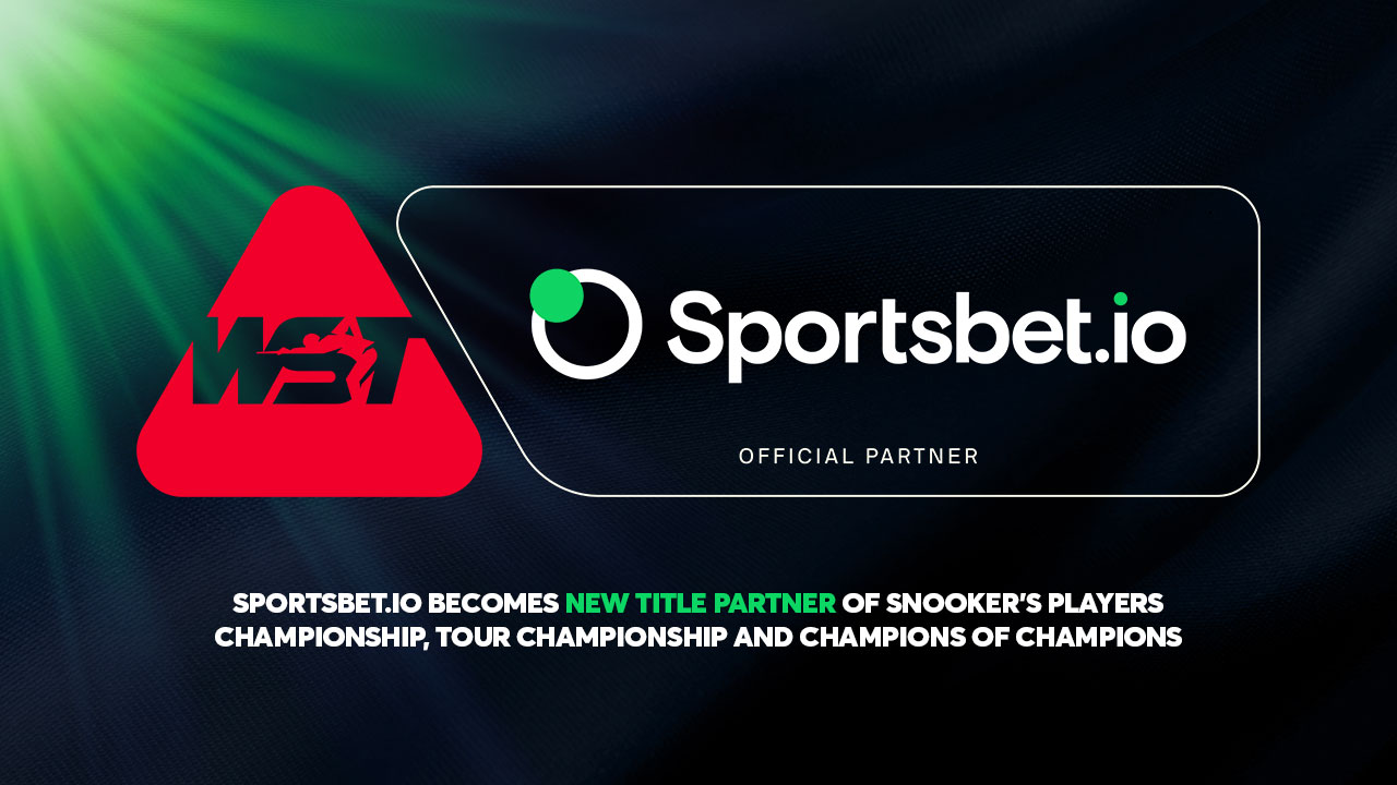 Sportsbet.io Becomes New Title Partner of Snooker’s Players Championship, Tour Championship and Champion of Champions