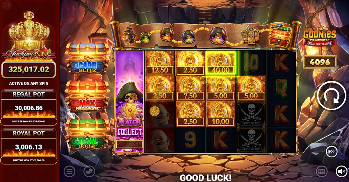 Embark on a lavish pursuit of treasure in Blueprint Gaming’s The Goonies™ Megaways™ Quest for Riches