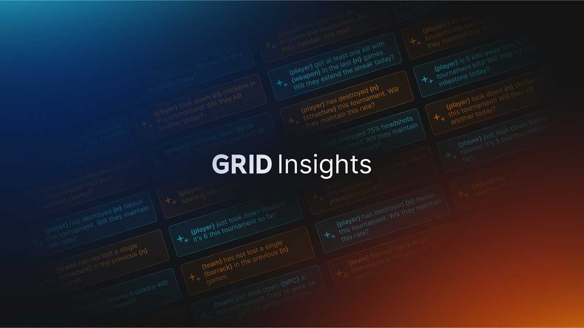 GRID Launches GRID Insights: Real-Time AI Context for Esports Tournaments