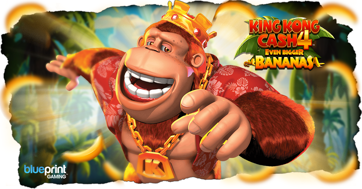 Blueprint Gaming's™ primate powerhouse is back on the trail in King Kong Cash™ Even Bigger Bananas 4