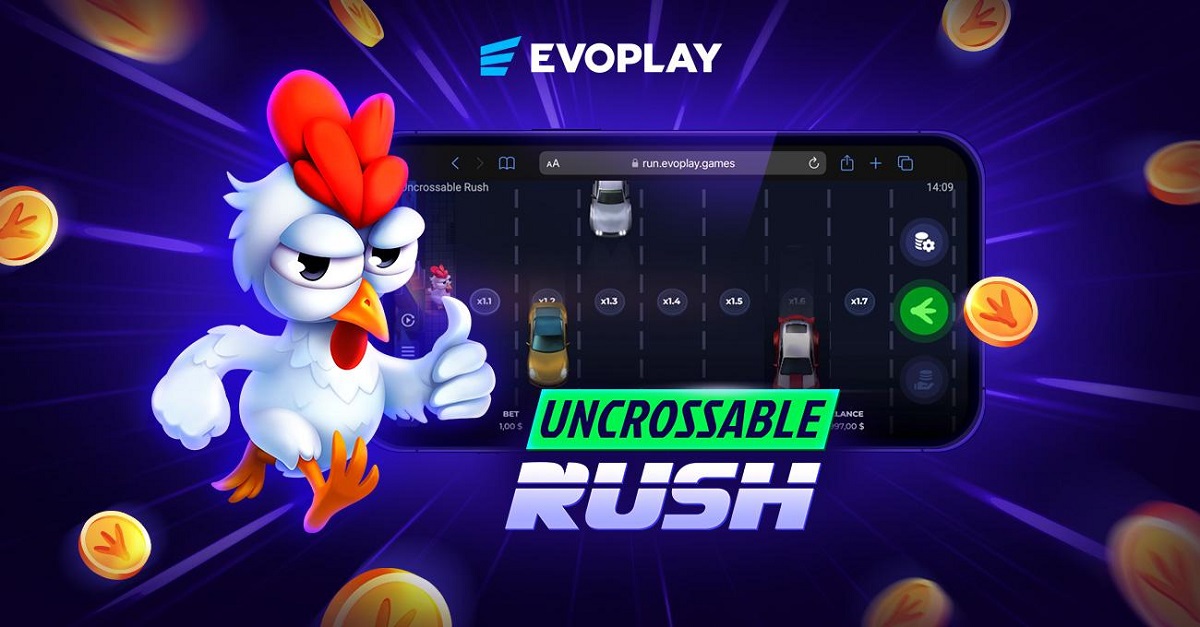 Evoplay has launched first co-developed title Uncrossable Rush with SlotCatalog