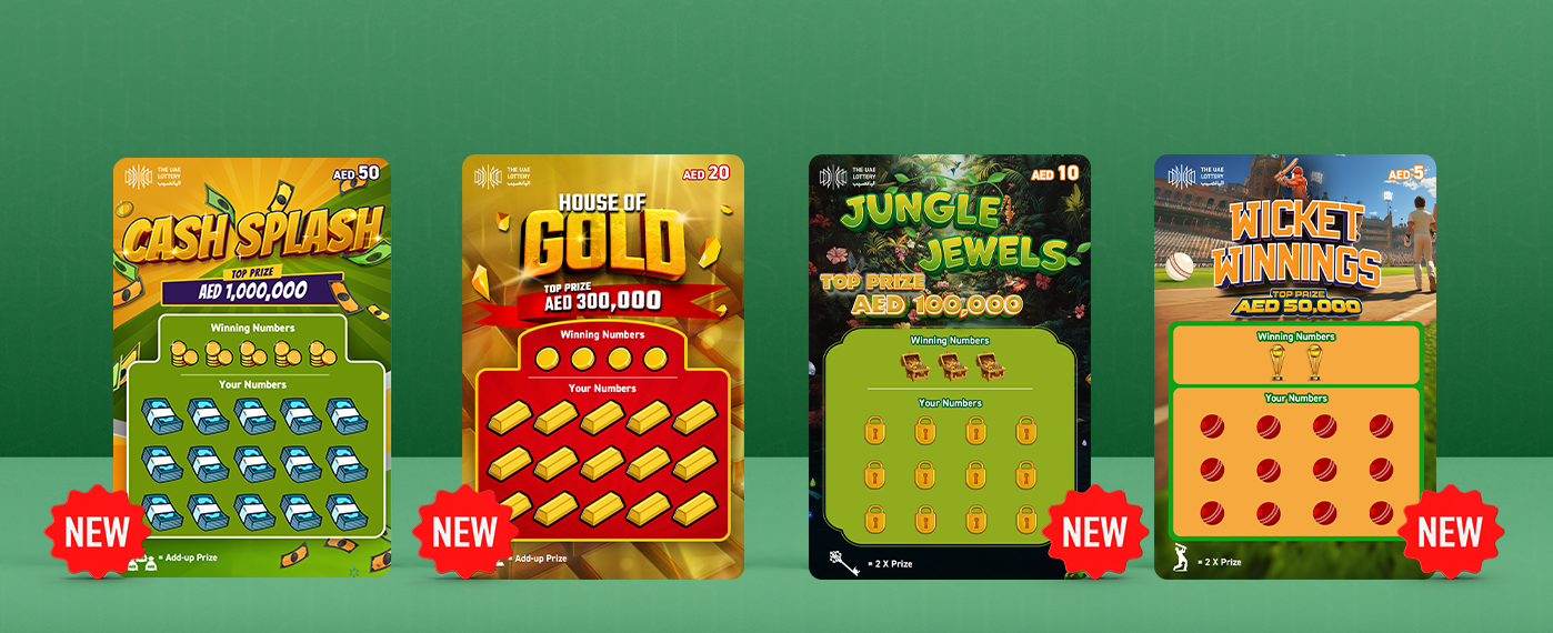 Scratch and Win: The UAE Lottery Releases Four New Scratch Cards