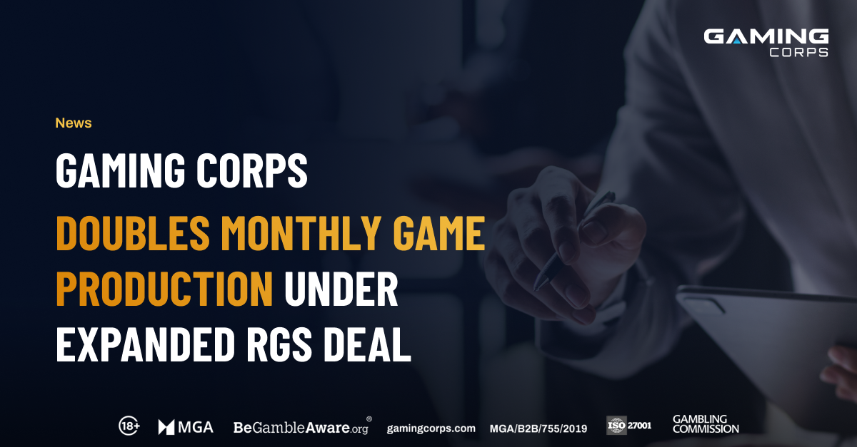Gaming Corps Doubles Monthly Game Production Under Expanded RGS Deal