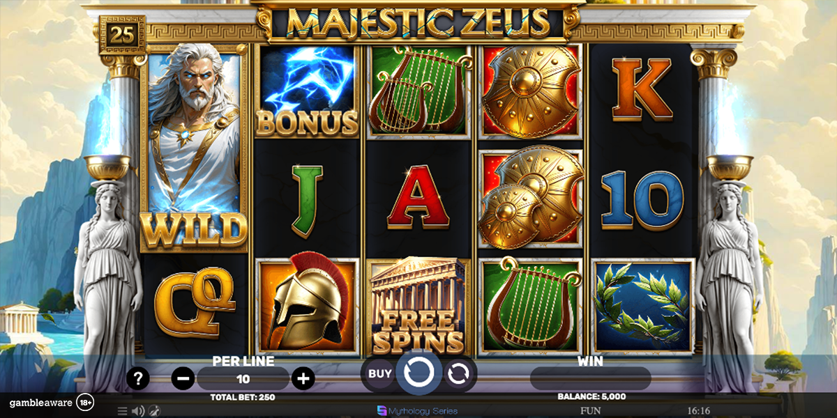 Spinomenal launches mythology-themed Majestic Zeus