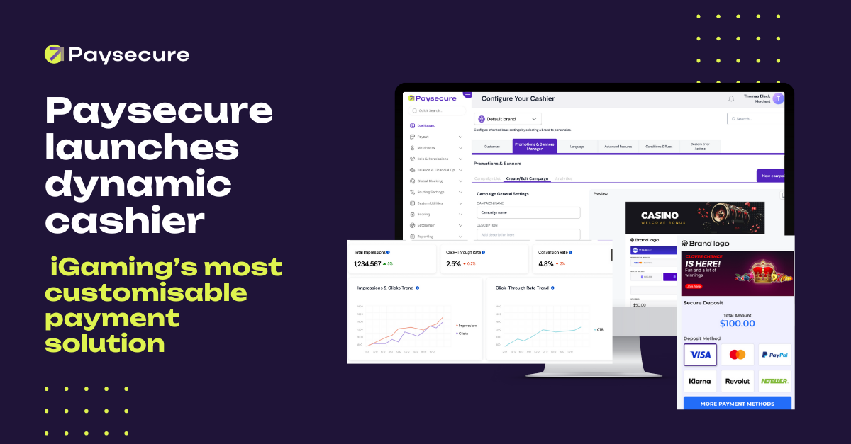 Paysecure launches dynamic cashier - iGaming’s most customisable payments solution